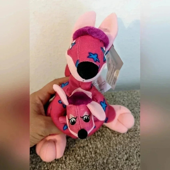 Disney‎ It's A Small World Pink Kangaroo & Baby Plush Stuffed Animal NWT - Picture 3 of 5